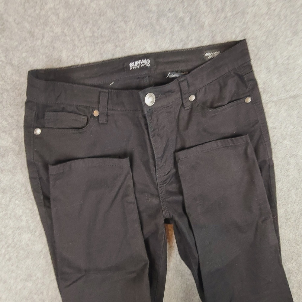 Buffalo David Bitton Daily Mid Rise Stretch Skinny Ankle Grazer Pants Black 4/27